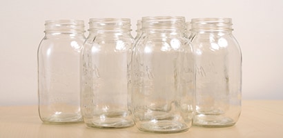 Prep the jars as instructed by the glass paint manufacturer.
