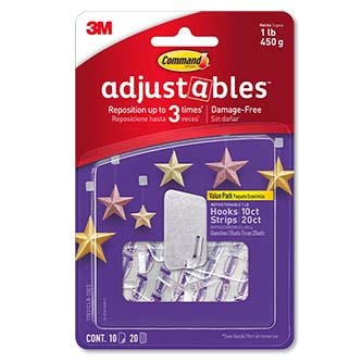 Command® Adjustables™ 1 lb Hooks