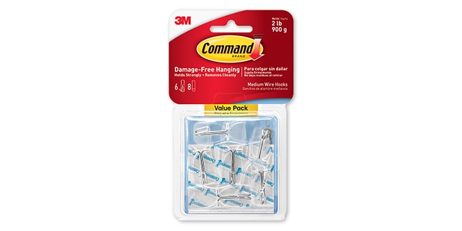 Command™ Clear Medium Wire Hooks

