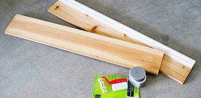 Two freshly-cut planks of wood.
