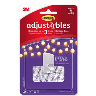 Command® Adjustables™ 1 lb Clips