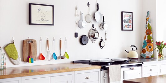 A well-organized kitchen.

