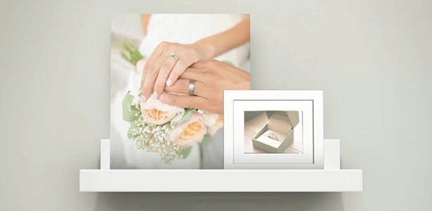 Display picture frames on Command™ Picture Ledge