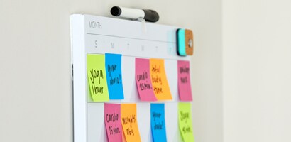 Create a workout schedule with Post-it® Notes
