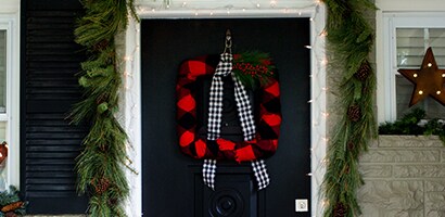 Scarf-Wrapped Wreath