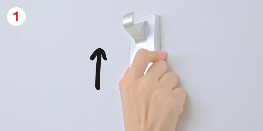 Hands slide hook up and off mounting base.