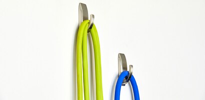 Hang resistance bands on Command™ hooks
