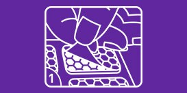 Removing purple liner and attaching hook.
