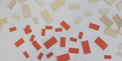 Spray paint wood rectangles
