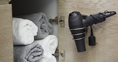 Bath Satin Nickel Hair Dryer Holder
