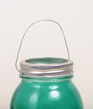 Wrap wire around the jar, close to the bottom of the lip
