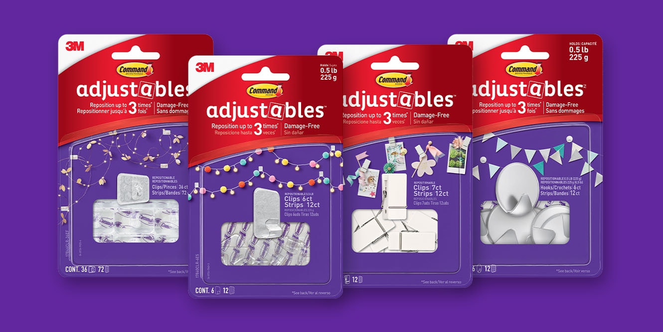 How to Apply & Remove Command® Adjustables™ Strips and Hooks
