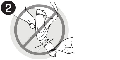 Step 2: NEVER pull the strip towards you. Always pull straight down.
