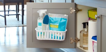 Command Caddy, Clear, Medium, 1 Caddy, Bathroom and Kitchen Organization 