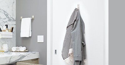 Bath Large Satin Nickel Double Hook
