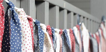 Memorial Day Rag Tie Banner
