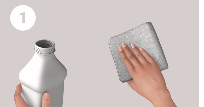 Step 1 - Wipe wall with rubbing alcohol. Do not use household cleaners or water.
