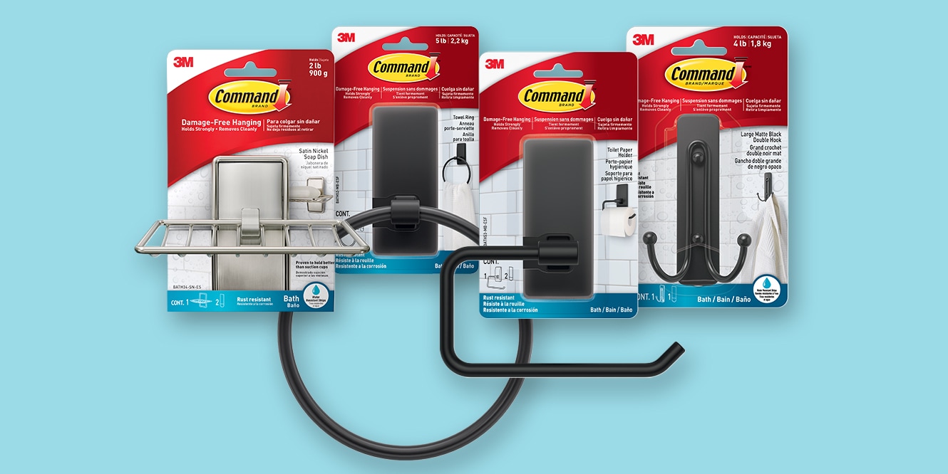 How to Apply & Remove Command™ Bathroom Hooks and Accessories
