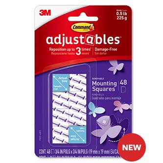Command® Adjustables™ Mounting Squares