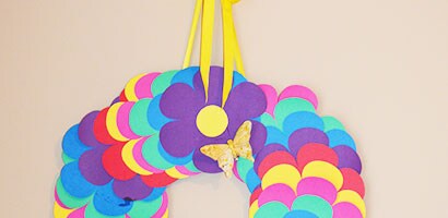 Colorful Paper Wreath