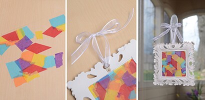 Stained Glass Tissue Paper Art