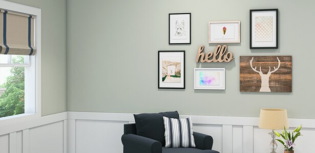 DIY living room gallery wall.